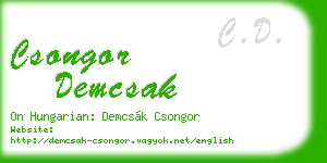 csongor demcsak business card